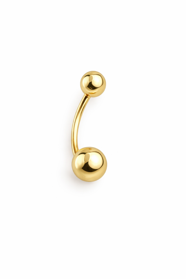 14 Ayar Altın Taşsız Göbek Piercing