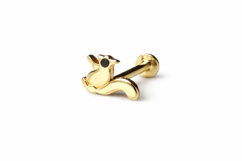 14 Ayar Altın Sincap Piercing