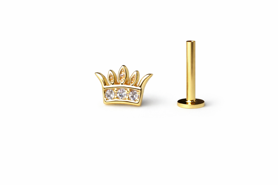 14 Ayar Aurora Crown Piercing