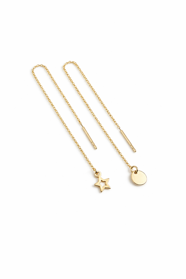 14 Ayar Altın Menajer Küpe