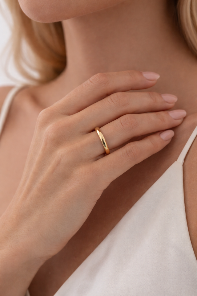 14 Ayar Altın 3 mm Alyans