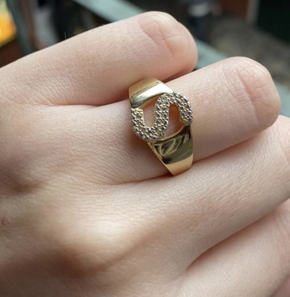 14 Ayar Altın Kişiye Özel S Harf Yüzük